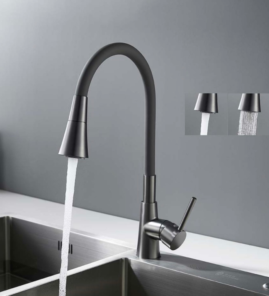 Inter Ceramic Wastafelkraan GUN Grijs mat ICF-7108223GG