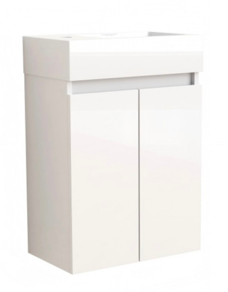 Inter Ceramic Compacte badkamerkast WHITE PVC met wastafel 4243