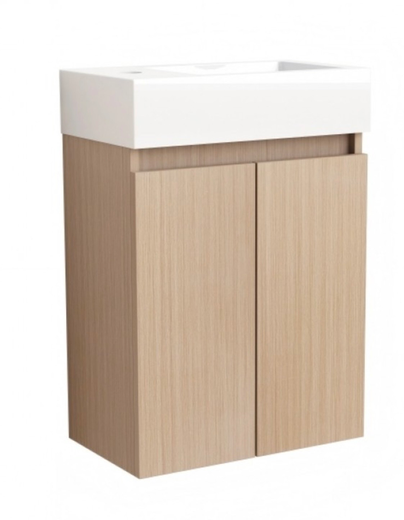 Inter Ceramic Compacte badkamerkast WHITE PVC met wastafel 4240