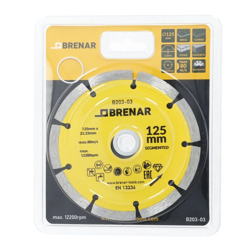 BRENAR gesegmenteerde diamantschijf 125x22,23x2,2 mm B203-05