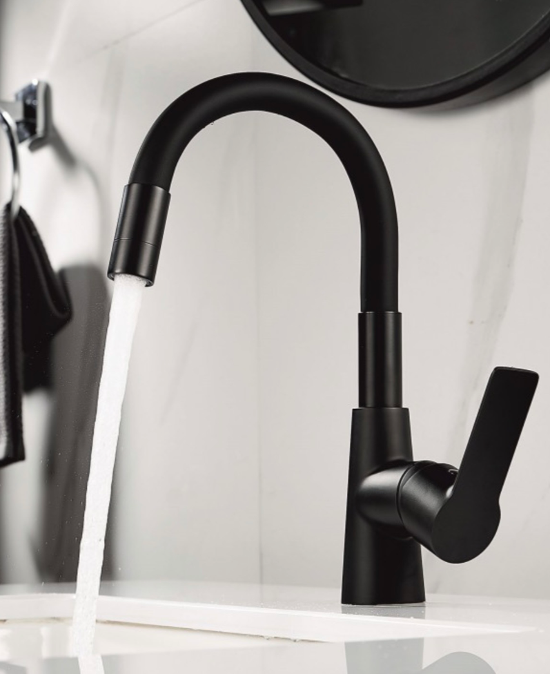 InterCeramic Wastafelkraan Mat BLACK 124211 7113MB