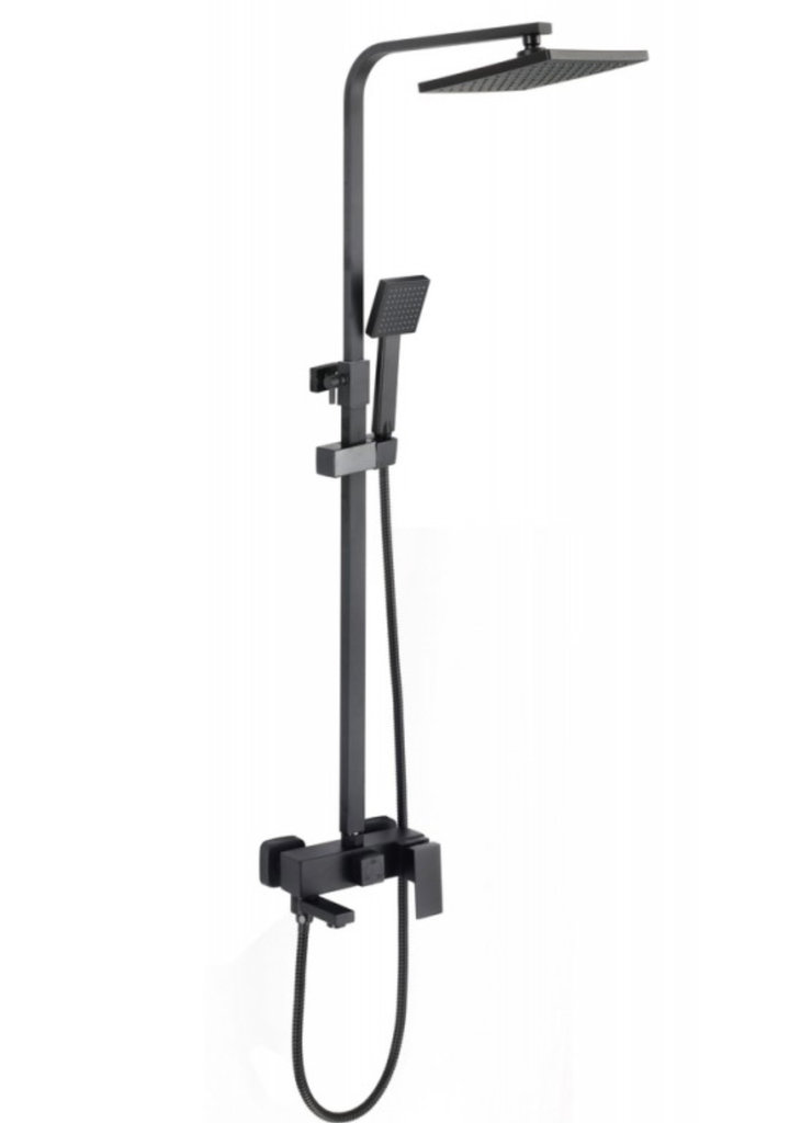 Inter Ceramic BLACK doucheset "LINA" Chrome met badkraan          ICT-8866MB