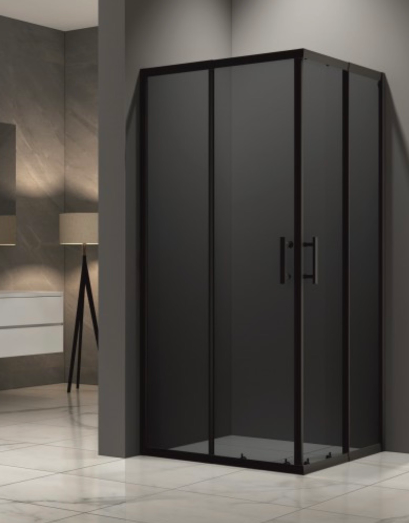 Inter Ceramic Douche cabine 78-89*108-119*190 Nano Black                 ICS-789G/NANO