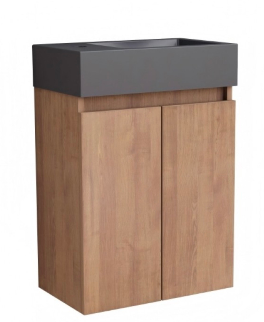 Inter Ceramic Compacte badkamerkast Wooden met wastafel  4242